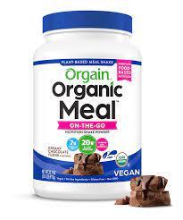Buy Vegan Protein Meal Replacement Powder by Orgain - 20g of Protein,  Certified Organic and Plant Based, No Gluten, Soy or Dairy, Non-GMO, Creamy  Chocolate Fudge, 2.01lb Packaging May Vary Online at